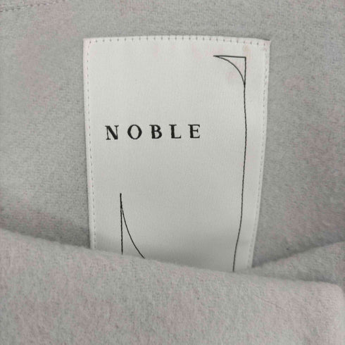 ノーブル Noble スーパー140s ワイドスリーブコート ノーカラー アウター ロング レディース 38