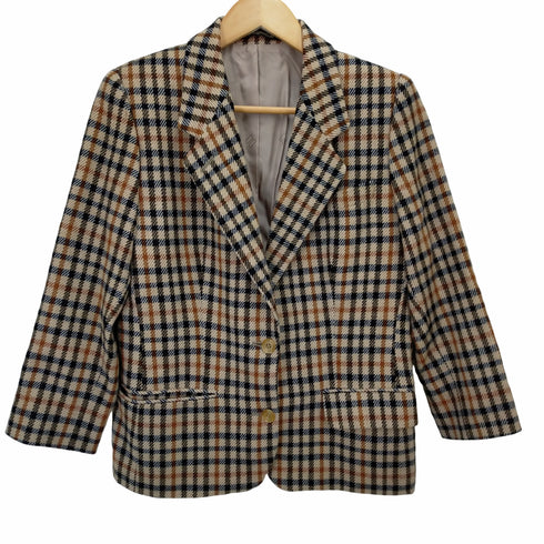 ダックス DAKS カシミヤ2Bテーラードジャケット レディース D36 F38