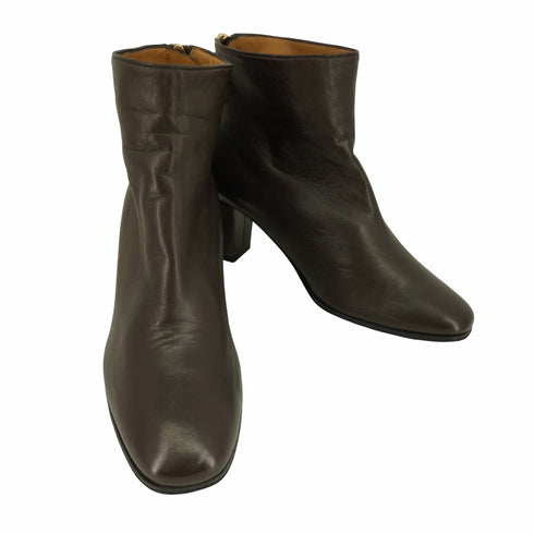 BRENTA ブーツ ショート ハイヒール レザー レディース JPN:23