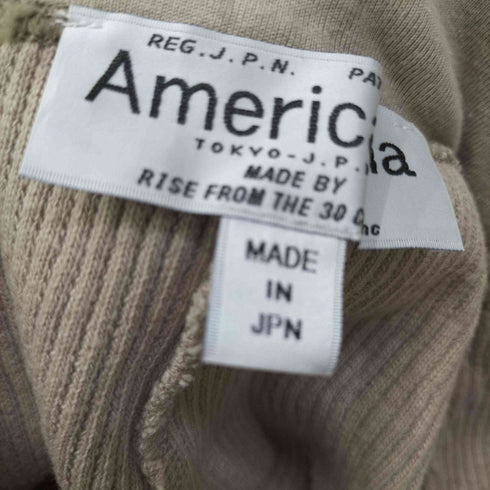 アメリカーナ Americana フレア スリット リブ イージー パンツ グレージュ レディース