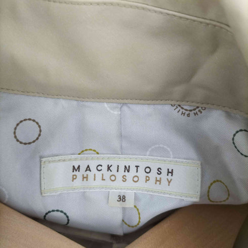 マッキントッシュフィロソフィー MACKINTOSH PHILOSOPHY コットン ライト トレンチコート ステンカラー コート ロング ダブル レディース JPN:38
