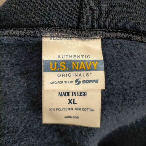 ユーエスネイビー US NAVY MADE IN USA SO FFE コットンプルオーバーパーカー メンズ JPN:XL