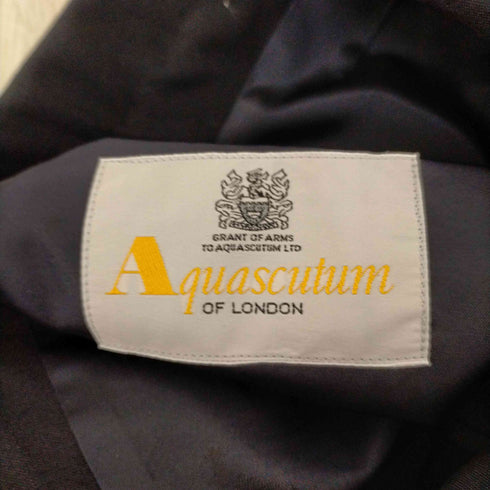 アクアスキュータム AQUASCUTUM 紺ブレ 背抜き シングルテーラードジャケット メンズ