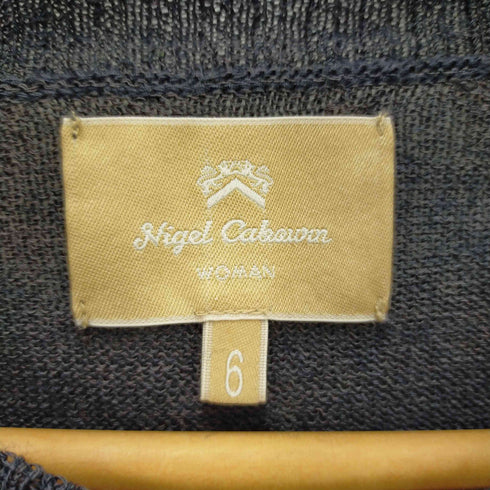ナイジェルケーボン NIGEL CABOURN ニットカーディガン ウール メタルボタン レディース UK:6