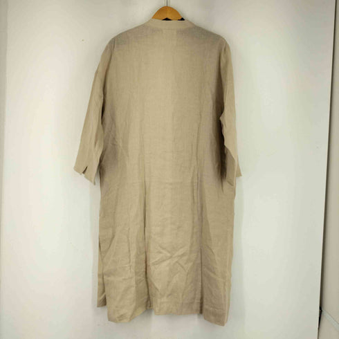 プルミエアロンディスモン 1er Arrondissement 18SS リネンロングコート スプリングコート ノーカラー レディース 38