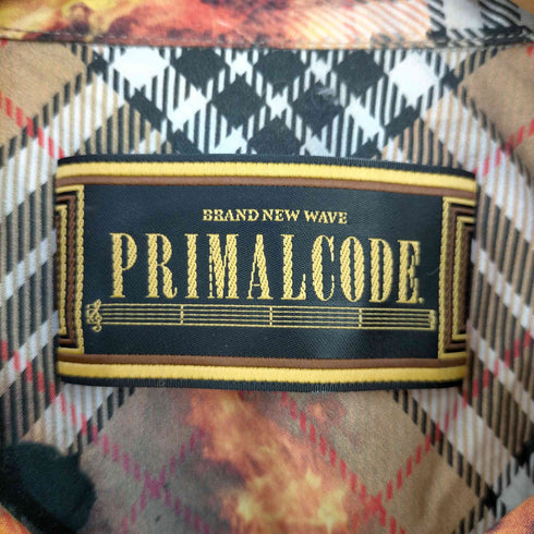 プライマルコード PRIMALCODE シェルボタン ファイヤーパターンチェックシャツ メンズ JPN:M