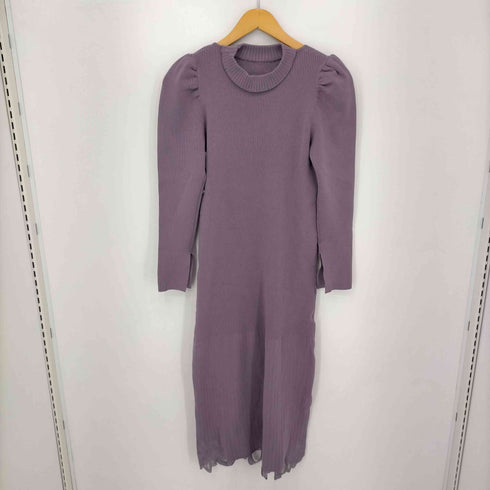 ジルバイジルスチュアート JILL by JILLSTUART 22AW カットワークシシュウリブニットワンピース レディース FR