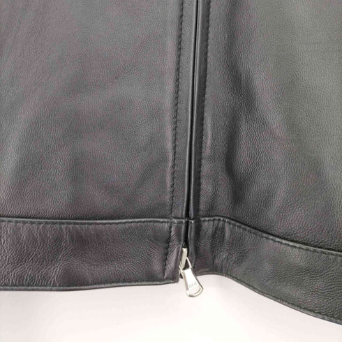 フリークスストア FREAKS STORE ラムレザーシングルライダースジャケット ジップアップ レディース JPN:M