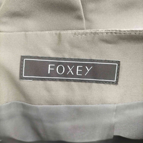 フォクシー FOXEY タックスカート ひざ丈 フレア シルク レディース 38