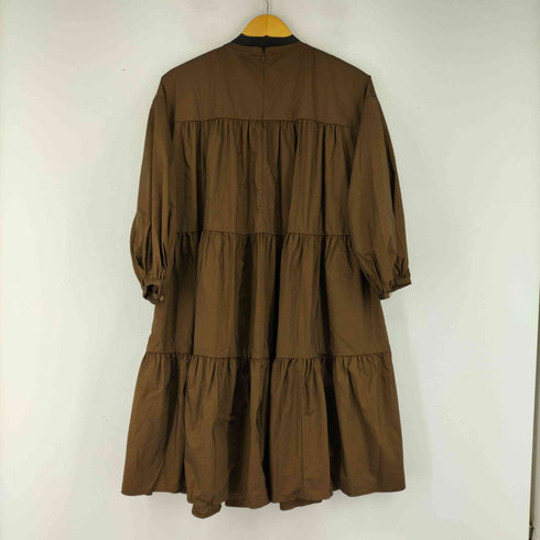 ジャーナルスタンダード JOURNAL STANDARD 21AW シャンブレータフタワンピース ミモレ丈 長袖 ティアード ギャザー レディース
