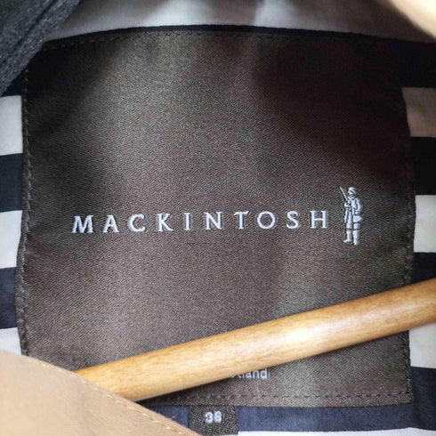 マッキントッシュ Mackintosh ベンタイルコットン DUNOON HOOD スプリングコート ミドル丈 フード付き 比翼ボタン レディース 36