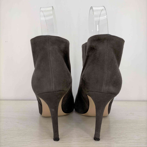 ジャンビトロッシ Gianvito Rossi ポインテッドトゥ スエードショートブーツ レディース 37