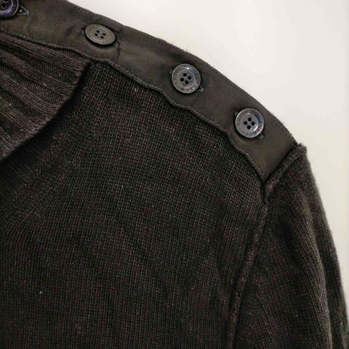 エンポリオアルマーニイーエーセブン EMPORIO ARMANI EA7 カシミヤ混 肩ボタンロゴパッチ ハイネックニット レディース USA XXL