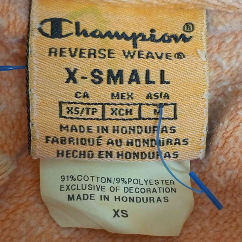 チャンピオン Champion 後染め ワンポイント 刺繍 RW リバースウィーヴ パーカー フーディー 単丈 メンズ JPN:XS