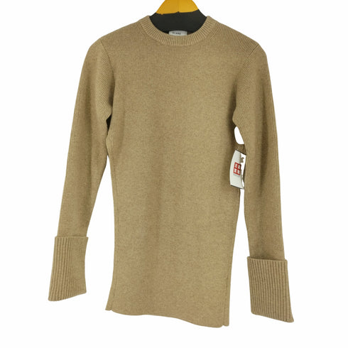 クラネ CLANE 21AW SLANT CUT KNIT TOPS ニットトップス セーター 長袖 スリット レディース 1