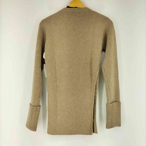 クラネ CLANE 21AW SLANT CUT KNIT TOPS ニットトップス セーター 長袖 スリット レディース 1