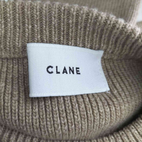クラネ CLANE 21AW SLANT CUT KNIT TOPS ニットトップス セーター 長袖 スリット レディース 1