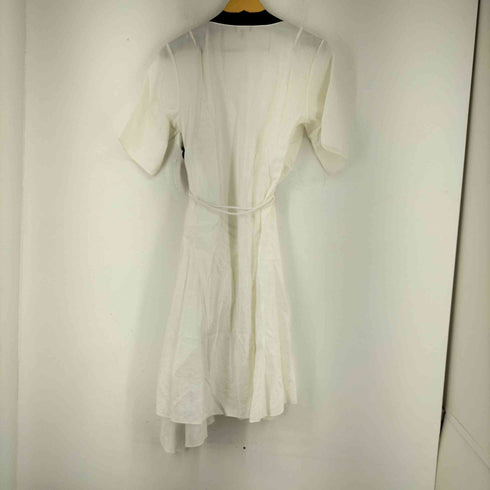 セオリー theory 19SS VOYAGE SILK LS WRAP DRワンピース カシュクール ロング 五分袖 キャミソール付き リボンベルト付き レディース 2