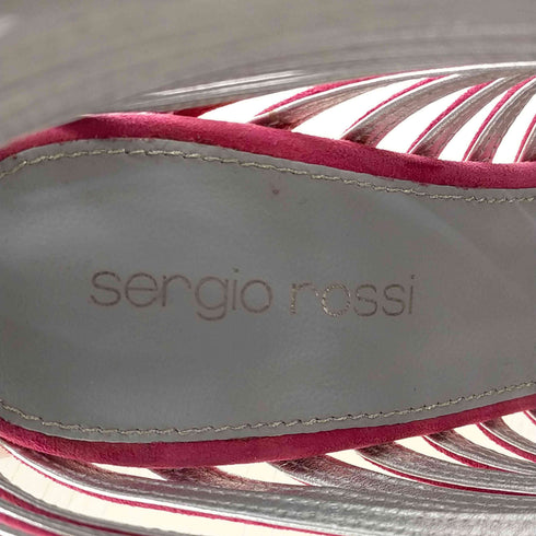 セルジオロッシ sergio rossi ピンヒール スエードショートブーツ レディース 36