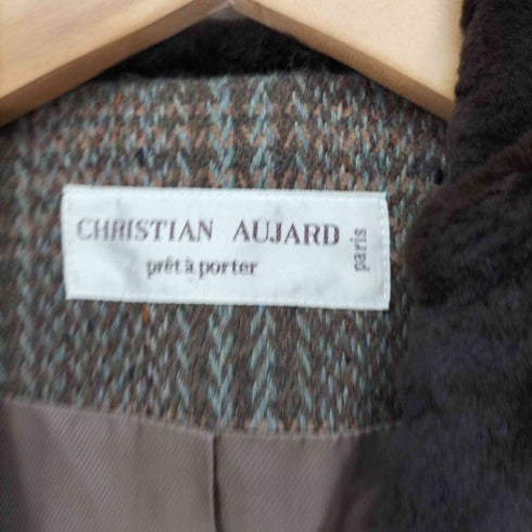 クリスチャンオジャール CHRISTIAN AUJARD ミンクファーツイードコート レディース