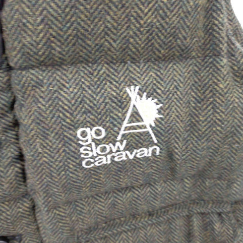 ゴースローキャラバン go slow caravan ウール混 ジップアップ ダウンベスト メンズ JPN:1