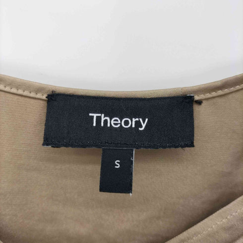 セオリー theory 22SS Crushed Satin SL V Drape Top スリーブレス ブラウス ノースリーブ Vネック トップス レディース JPN:S