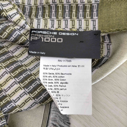 ポルシェデザイン PORSCHE DESIGN コットンシルク 総柄ストール メンズ