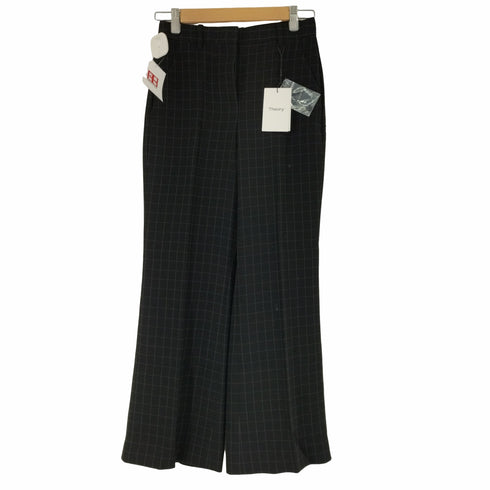 セオリー theory 22AW Check Crepe Talbert Trouser GH トラウザーパンツ セミフレア 格子柄 センタープレス レディース XX0