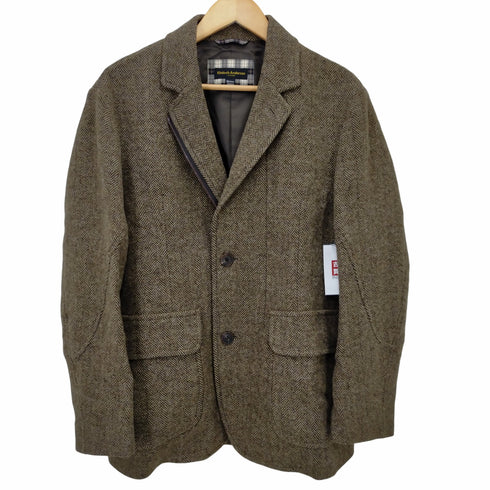 キンロックバイキンロックアンダーソン KINLOCH ANDERSON ジップ付きヘリンボーンテーラードジャケット メンズ M