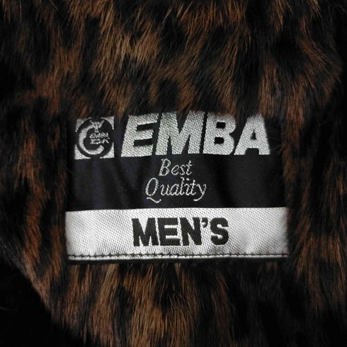 エンバ EMBA チェスターコート レザーコート ロング アウター ダブル ライナー付き ミンクファー メンズ JPN:M