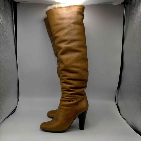 ジュゼッペザノッティデザイン GIUSEPPE ZANOTTI DESIGN 裏地ラビットファーレザーロングブーツ レディース EUR:35