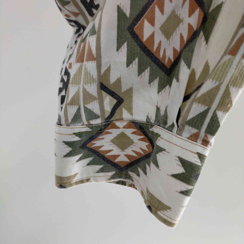 デニム切替L/S シャツ チマヨ柄 メンズ