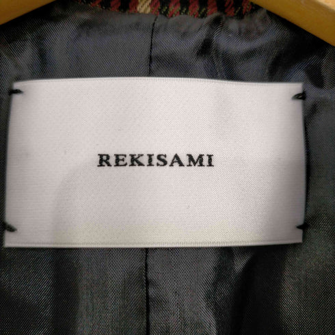 レキサミ REKISAMI テーラードベスト ジレ チェック レディース JPN:1