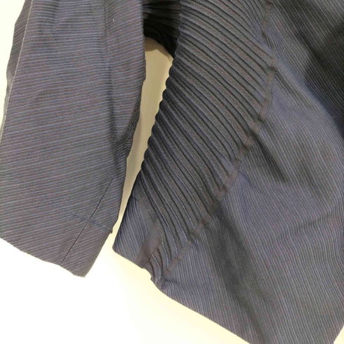 イッセイミヤケ ISSEY MIYAKE プリーツ切替 フレアスリーブ ビックカラー 2Bジャケット レディース 2