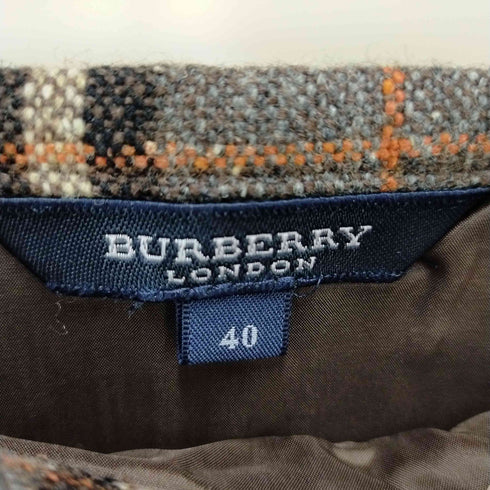 バーバリーロンドン BURBERRY LONDON ウールチェック柄スカート レディース 40
