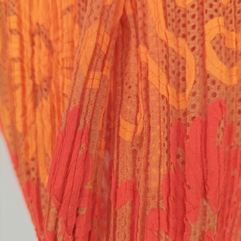 プリーツプリーズイッセイミヤケ PLEATS PLEASE ISSEY MIYAKE プリーツ加工 花柄 メッシュ ショートスリーブカーディガン レディース 3