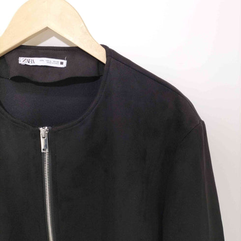 ザラ ZARA フェイクスエードジップアップブルゾン メンズ import:L