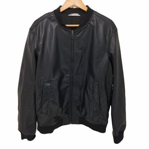 ザラ ZARA フェイクレザージップアップブルゾン メンズ import:L