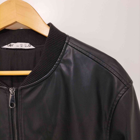 ザラ ZARA フェイクレザージップアップブルゾン メンズ import:L