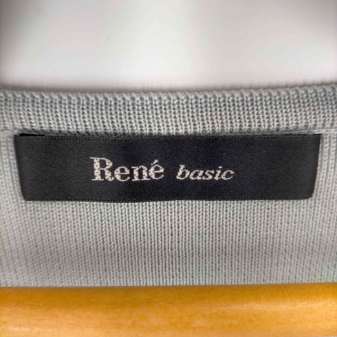 ルネ Rene basic ニット カットソー フレンチスリーブ プルオーバー ラウンドネック レディース JPN:38