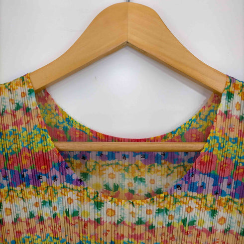 プリーツプリーズイッセイミヤケ PLEATS PLEASE ISSEY MIYAKE 2013SS 花柄 ノースリーブマルチカラーワンピース レディース 3
