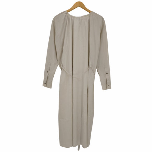 ボッテガヴェネタ BOTTEGA VENETA Drawstring-neck Soft Washed Midi Dress In String レディース 34