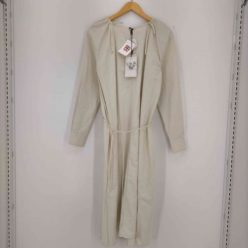 ボッテガヴェネタ BOTTEGA VENETA Drawstring-neck Soft Washed Midi Dress In String レディース 34