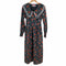 ディアシスターフッド Dear Sisterhood Born Romantic 20AW フレアワンピース ロング ビッグカラー レース 花柄 長袖 レディース FREE
