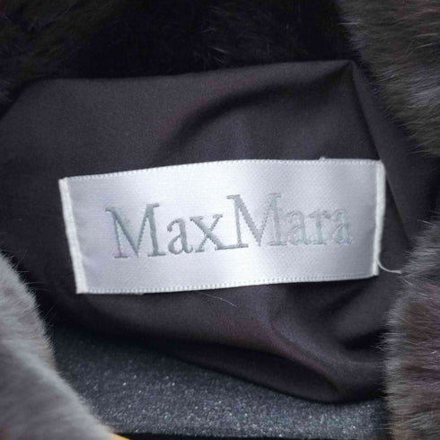 マックスマーラ MAX MARA ファー付きダウンジャケット アウター ショート ジップアップ レディース 36
