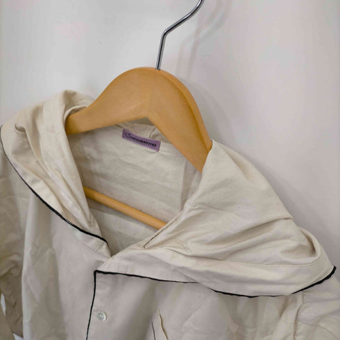 スーアンダーカバー Sue UNDERCOVER パジャマシャツフーディ シャツ ブラウス フード 長袖 アシンメトリー レディース JPN:1