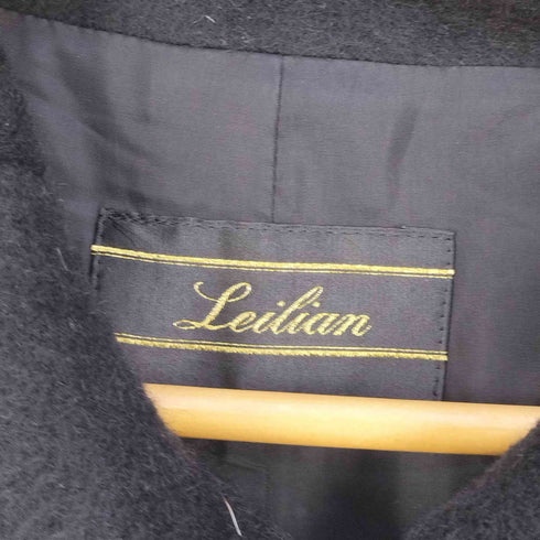 レリアン Leilian アルパカモヘヤ混 袖ダブル ウールステンカラーコート レディース JPN:44
