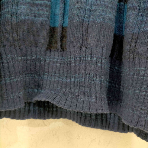 ランバンオンブルー LANVIN en Bleu ニット セーター クルーネック 長袖 チェック ウール メンズ EUR:48