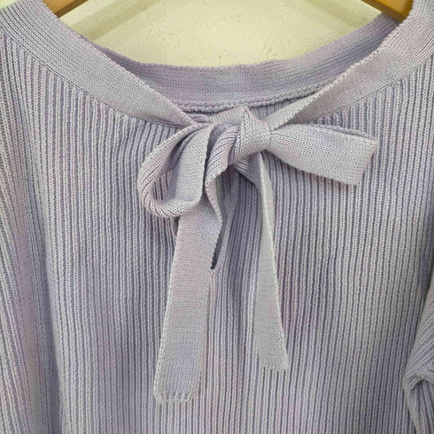 ジョンスメドレー JOHN SMEDLEY ニット カットソー リブ 長袖 コットン リボン レディース import:S