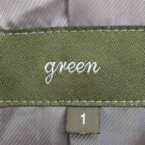 グリーン green メルトンダブルロングコート メンズ 1